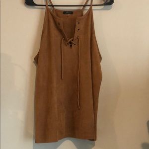 Suede tank top
